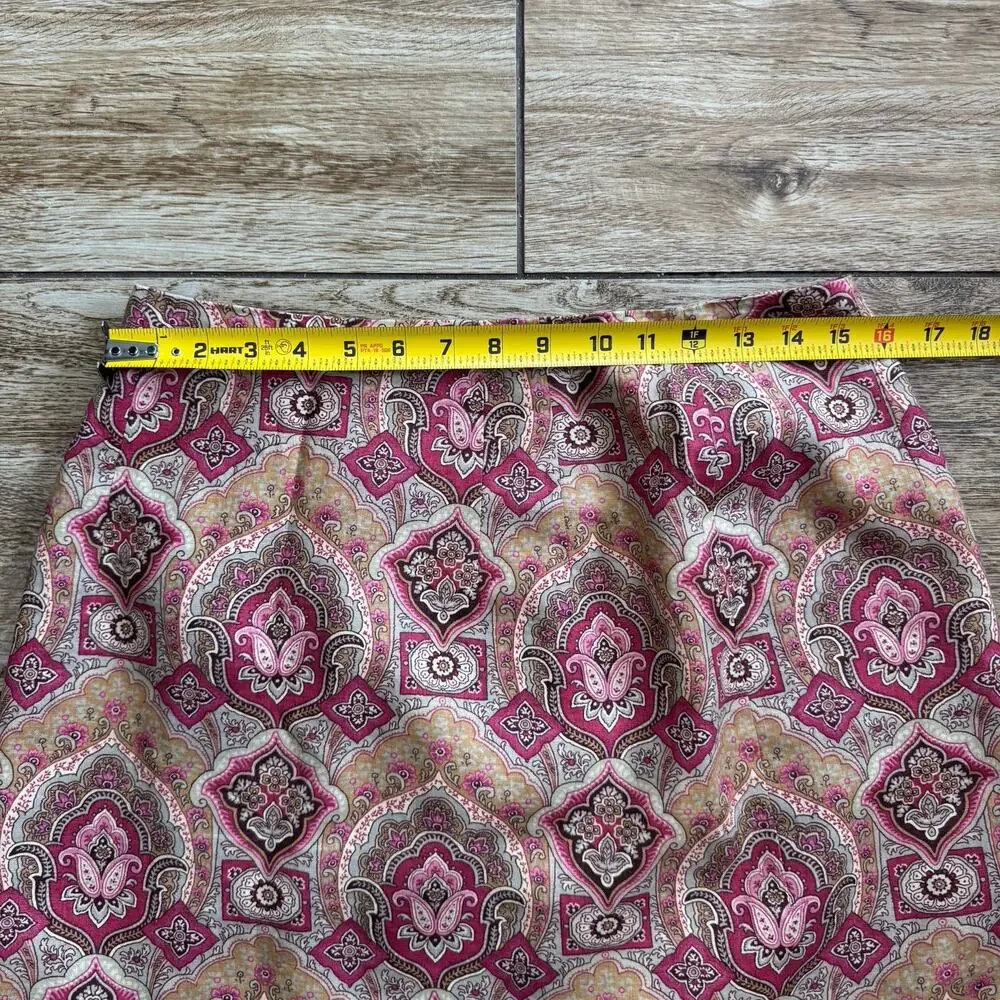 Charter Club Paisley Linen Wrap Skirt Size 12